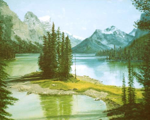 Maligne Lake Painting